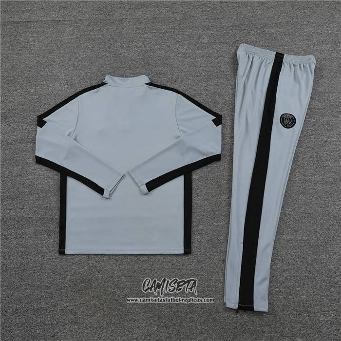 Chandal de Sudadera del Paris Saint-Germain Jordan 2023-2024 Nino Gris